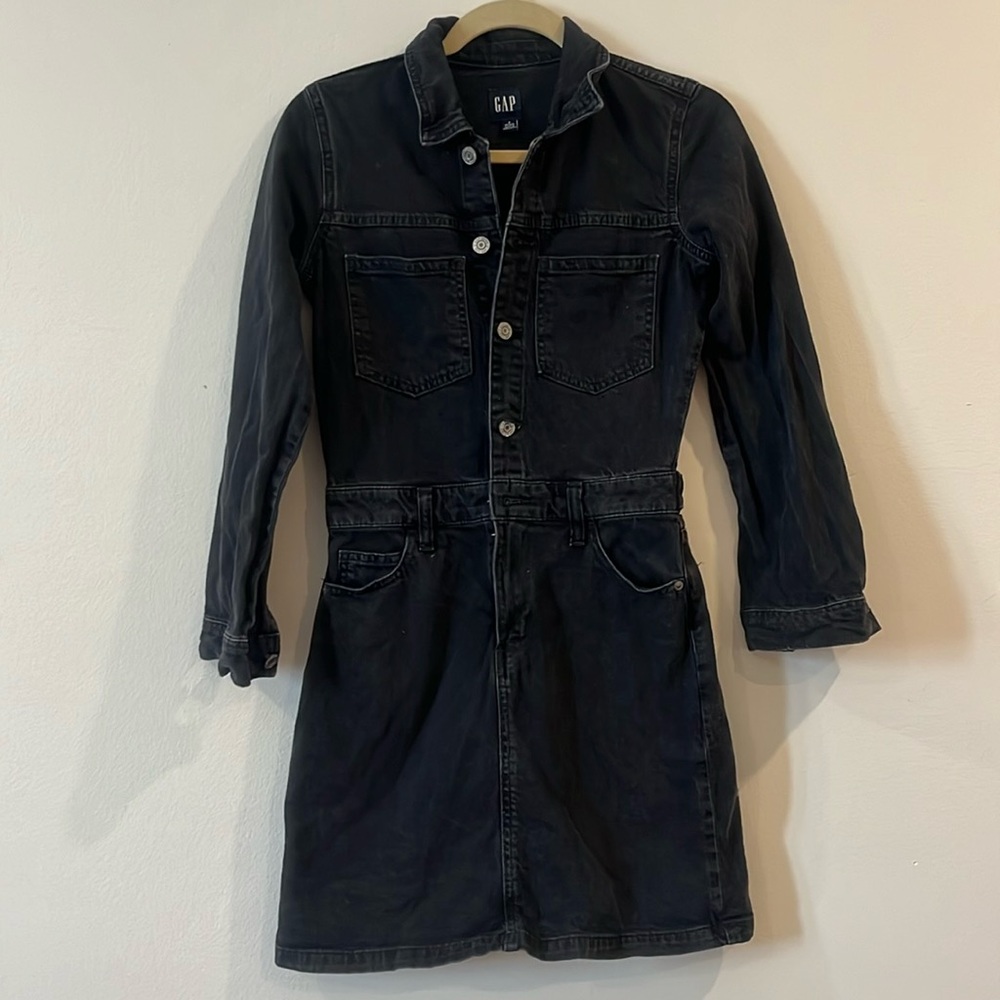 GAP Black Denim Dress